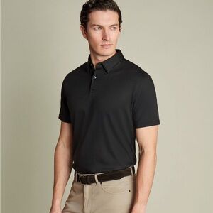 Charles Tyrwhitt Smart Jersey Polo in Black XLarge